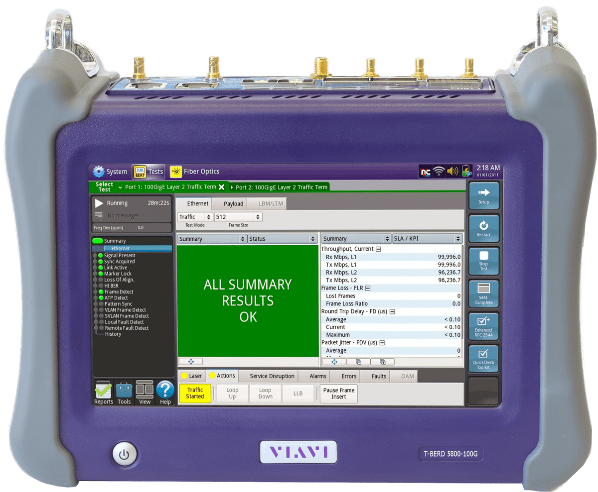 Портативный тестер сети VIAVI MTS 5800-100G-ExpertLabs